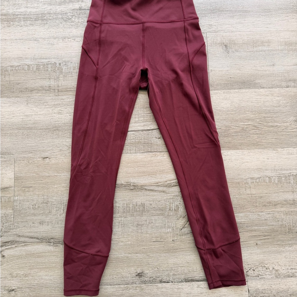 Lululemon In Movement 7/8 Tight Everlux 25" Garnet - Picture 7 of 7